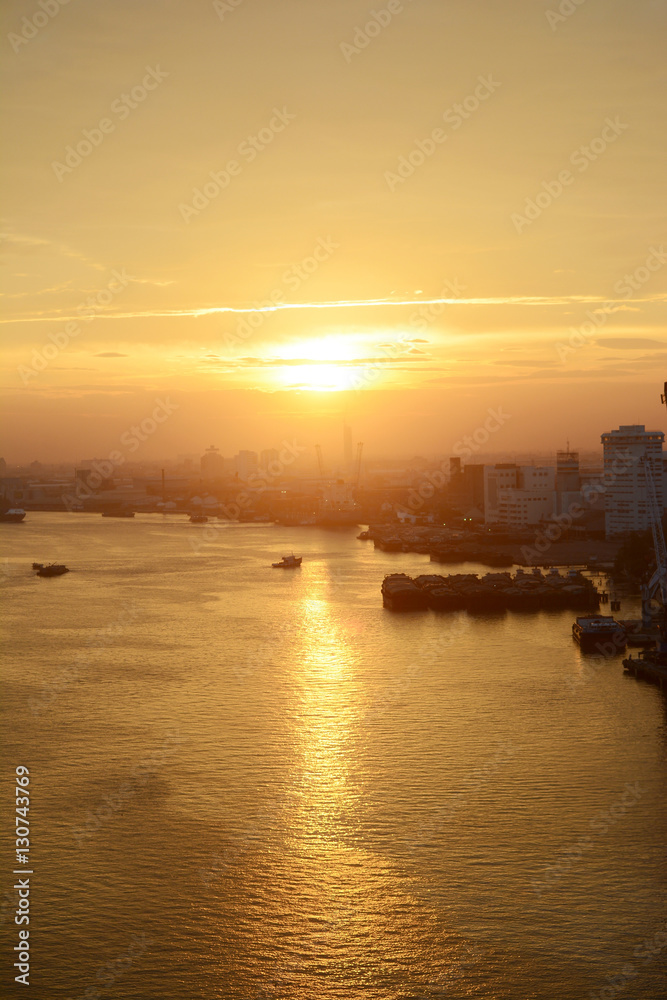   Chao phraya river Sunrise