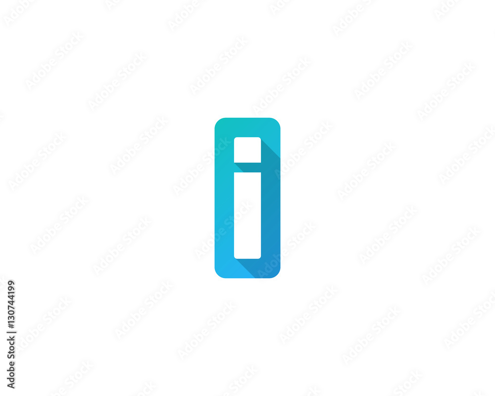 Letter I Negative Shape Logo Design Element Letter I Negative Shape Logo Design Element