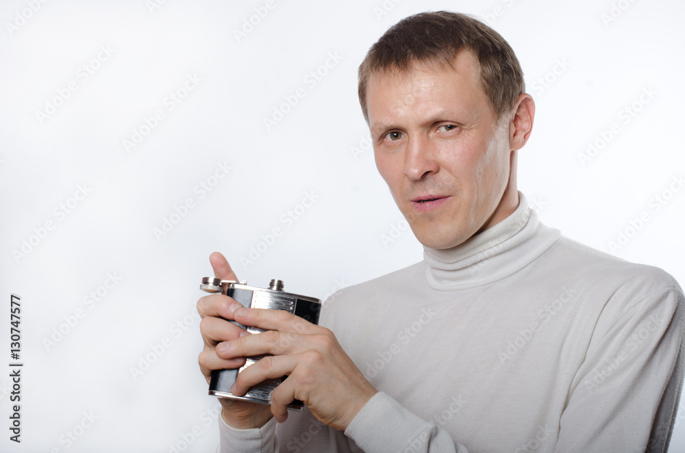 the man with the flask of water