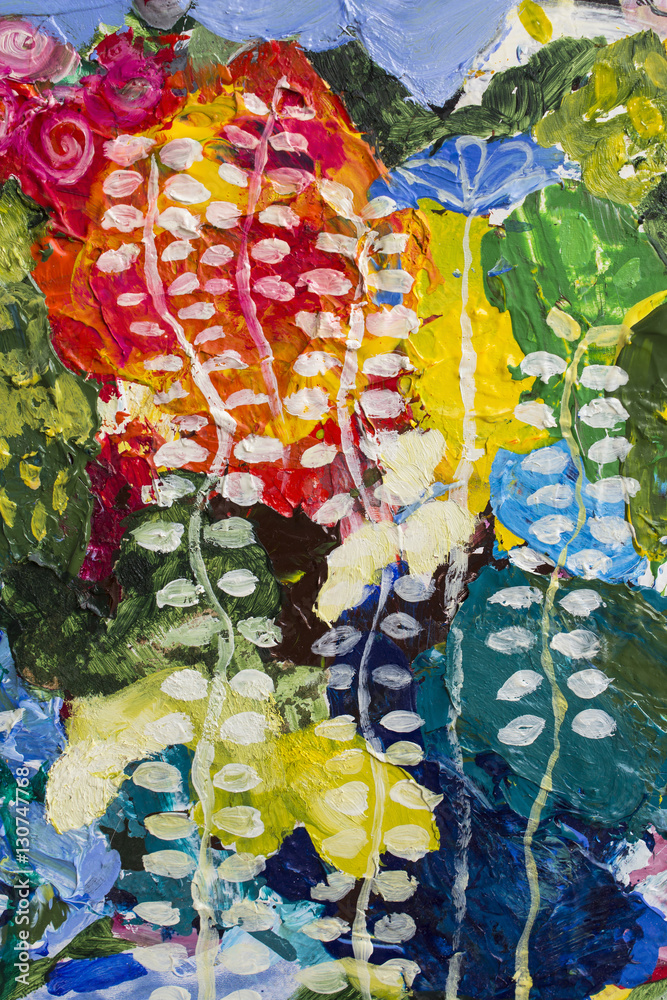 Fototapeta premium Detail of the Painting as a Background