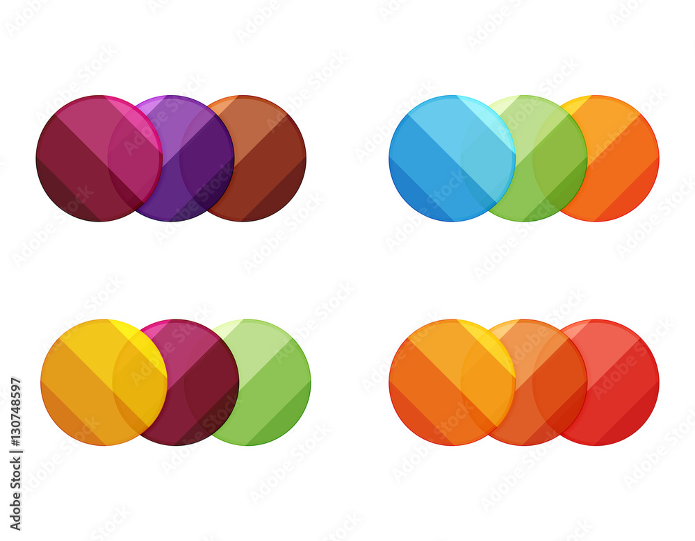 Vector circle banners Vector circle banners