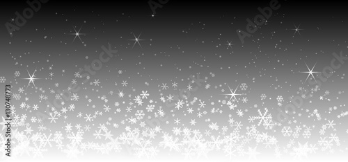 snow on black ,Christmas background