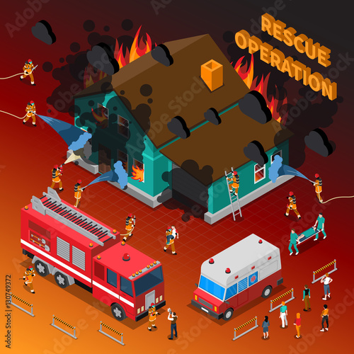 Fireman Isometric Template