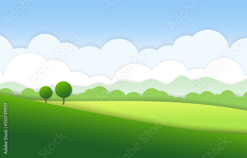 green landscape background  vector