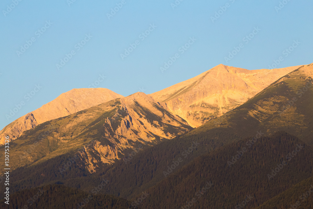 Sunrise morning view of the Pirin Mountain