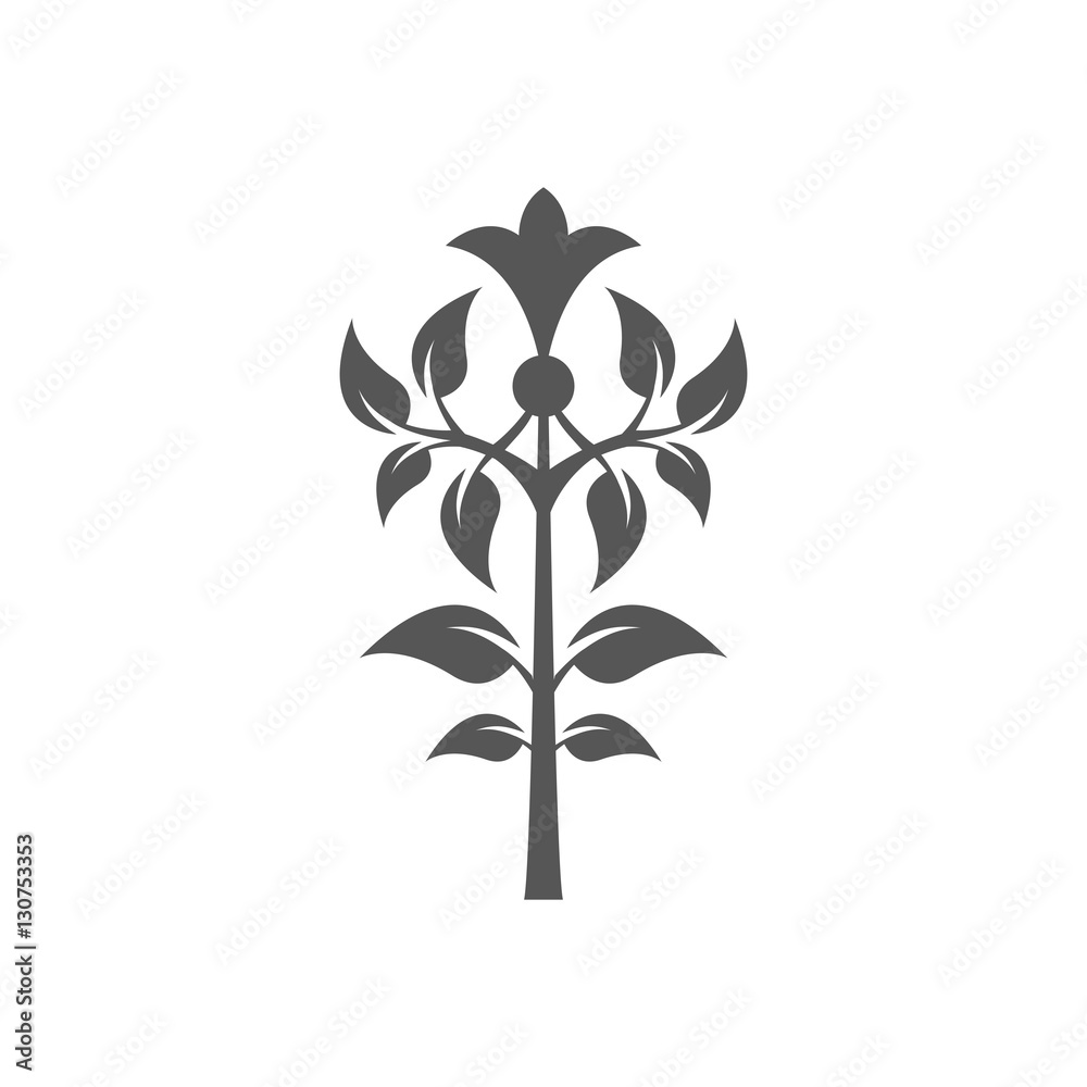 Silhouette of an abstract tree. Abstract plant. Silhouette of an abstract tree. Abstract plant.