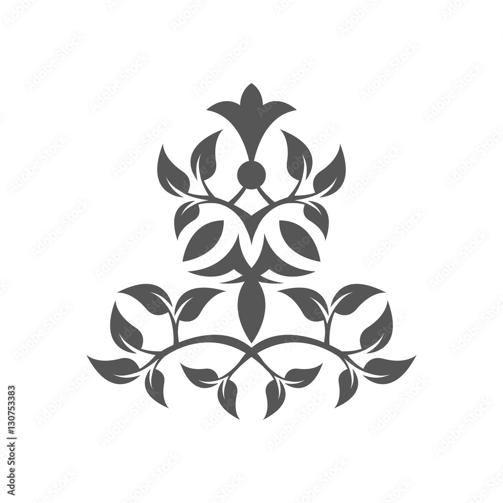 Obraz premium Silhouette of an abstract tree. Abstract plant.