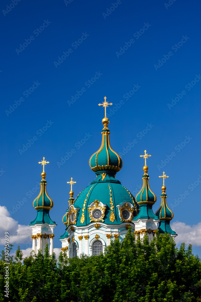 Saint Andrew orthodox church in Kyiv, Ukraine
