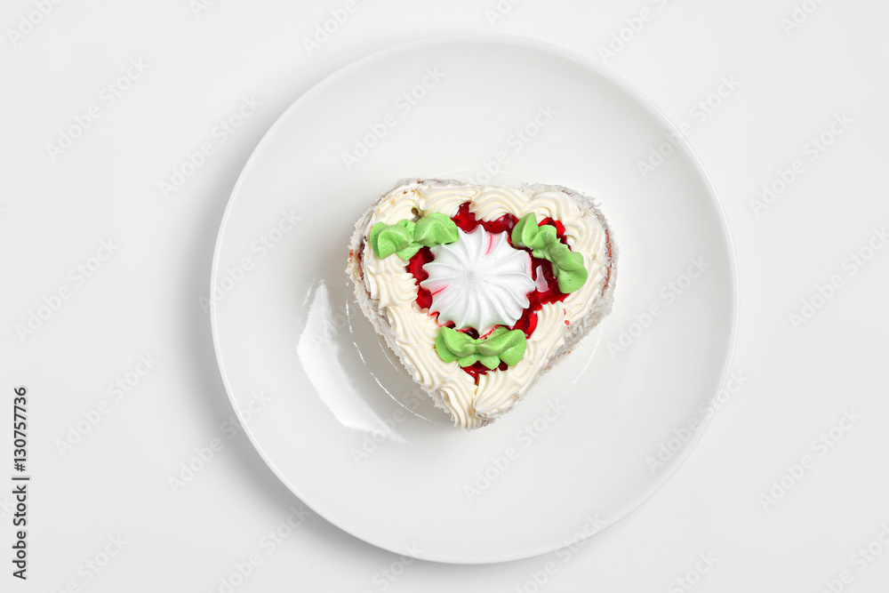 Cake in the shape of a heart