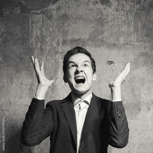 Canvas Print Emotions: anger, indignation