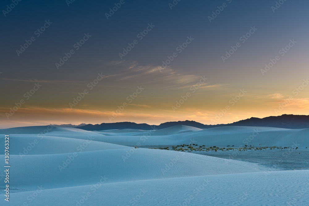 Sunset at White Sands NM