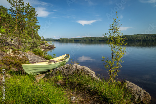 View to lake in Finland