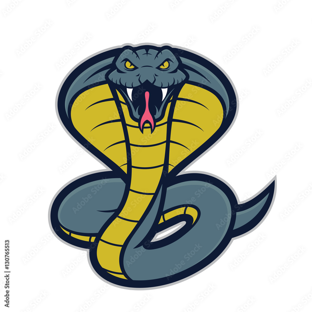 Naklejka premium Cobra snake mascot