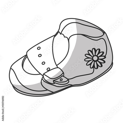 baby shoe icon over white background. vector illustraiton