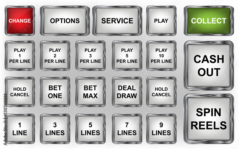 slot machine buttons Stock Vector Adobe Stock
