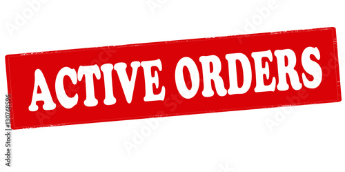 Active orders