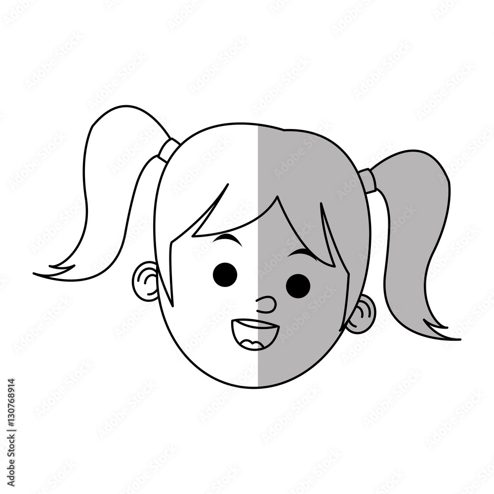 Girl cartoon icon. Kid childhood little and people theme. Isolated design. Vector illustration Girl cartoon icon. Kid childhood little and people theme. Isolated design. Vector illustration