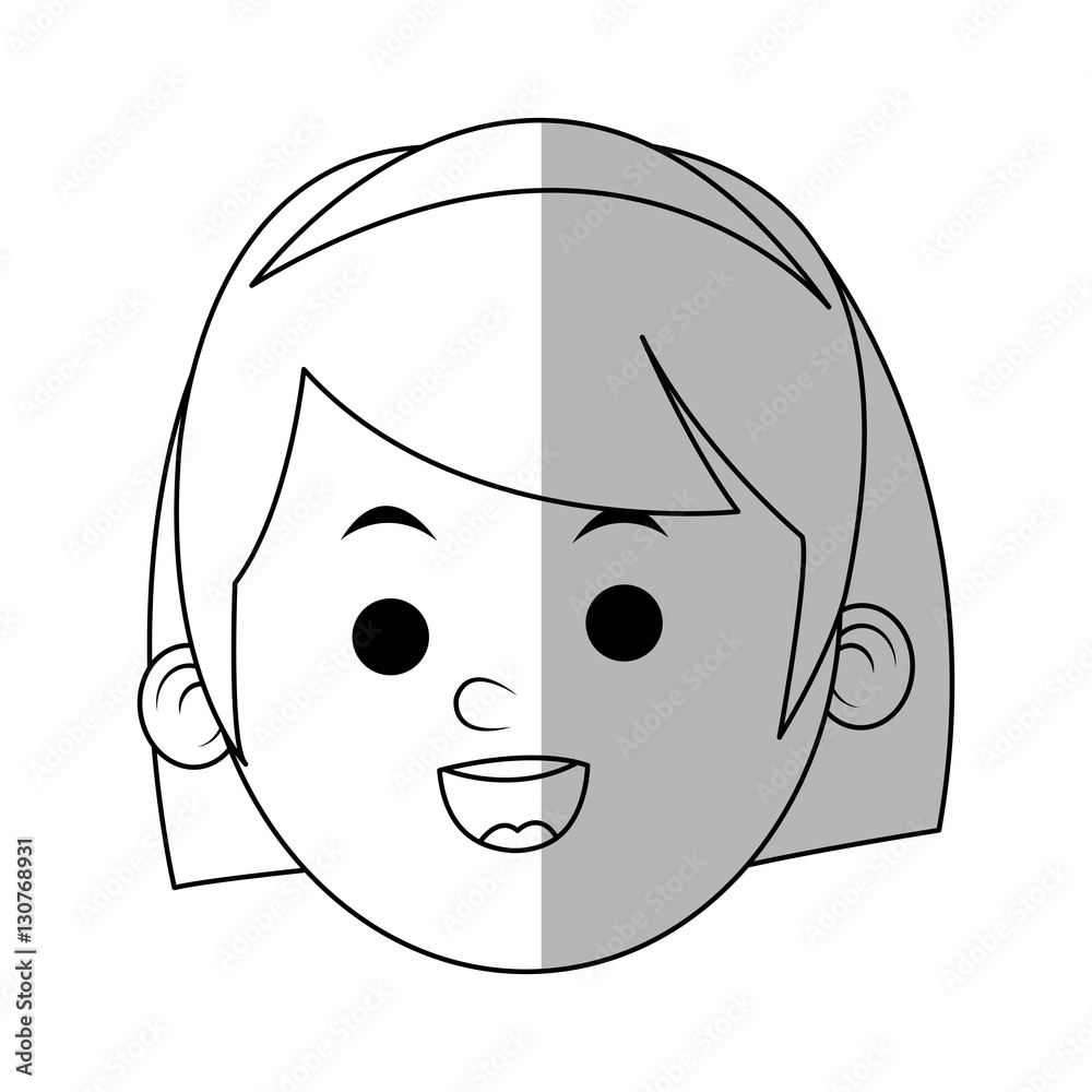 Girl cartoon icon. Kid childhood little and people theme. Isolated design. Vector illustration