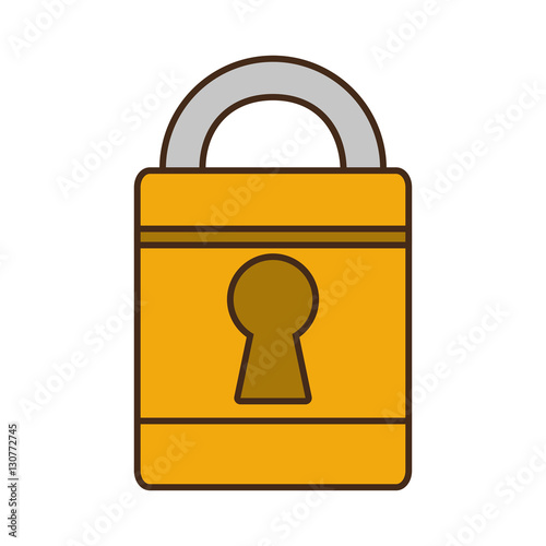 cartoon padlock lock security money bank vector illustration eps 10