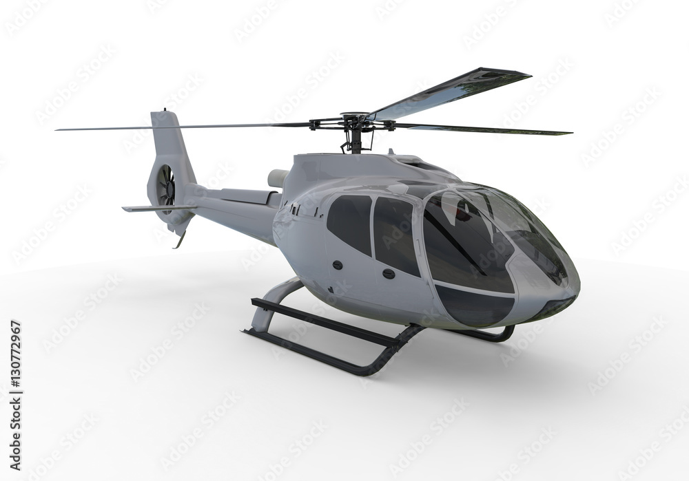 Helicopter / 3D render image representing a red helicopter on white background. Helicopter / 3D render image representing a red helicopter on white background.
