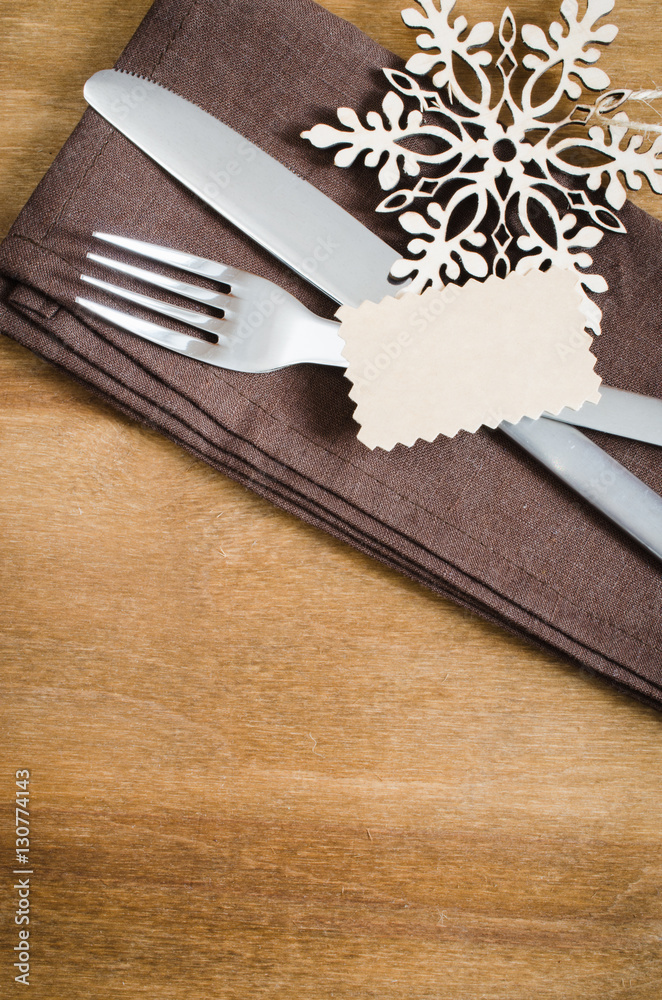 Winter Table Setting. Christmas Culinary Background. Winter Table Setting. Christmas Culinary Background.