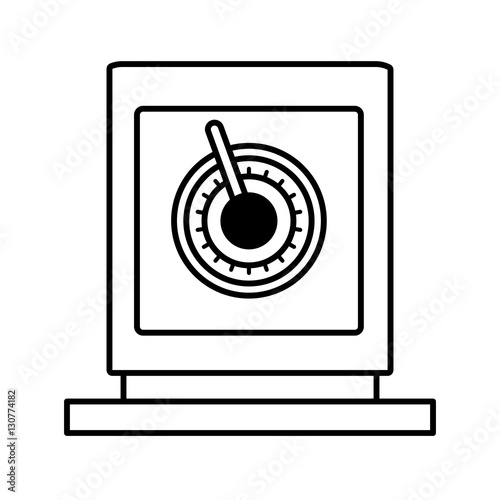closed box save money bank line vector illustration eps 10