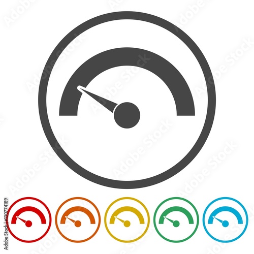 Pressure gauge - Manometer icons set 