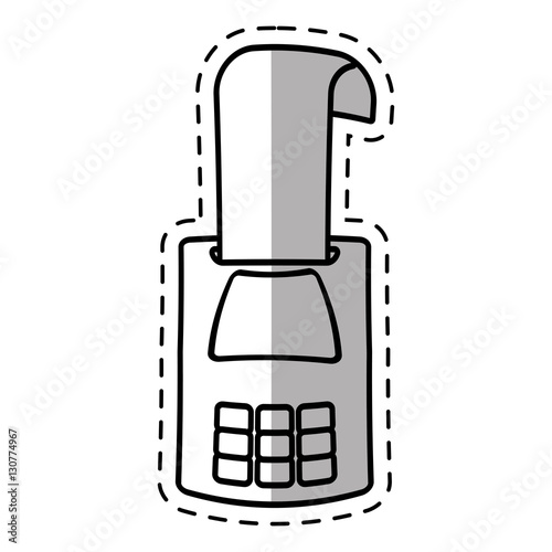 payment credit card dataphone shop cut shadow vector illustration eps 10