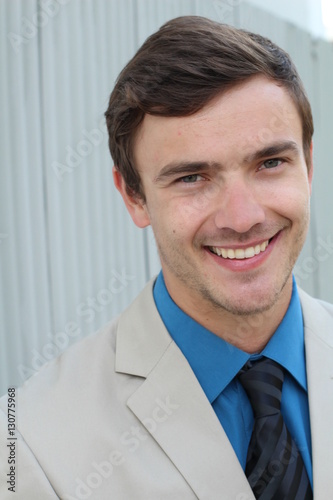 Schilderij op canvas Businessman Smiling, Men, Business.