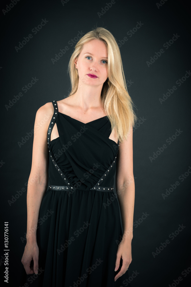 Beautiful woman doing different expressions in different sets of clothes: thinking Beautiful woman doing different expressions in different sets of clothes: thinking