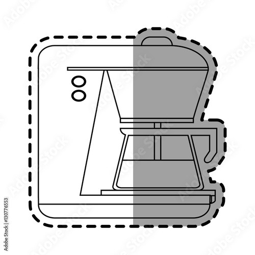 Coffee machine icon. Drink breakfast beverage and restaurant theme. Isolated design. Vector illustration