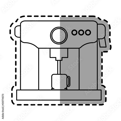 Coffee machine icon. Drink breakfast beverage and restaurant theme. Isolated design. Vector illustration