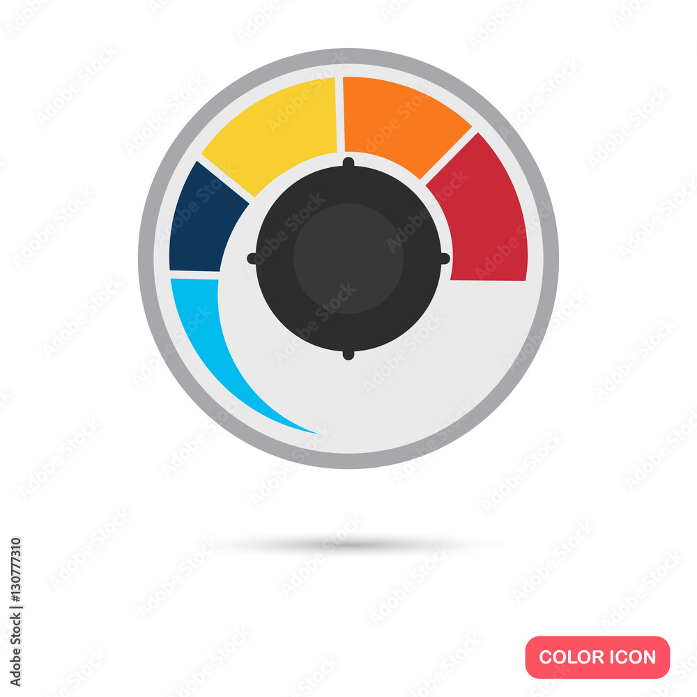Temperature controller color icon. Flat design for web and mobile