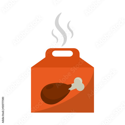 fast food box chicken take away vector illustration eps 10