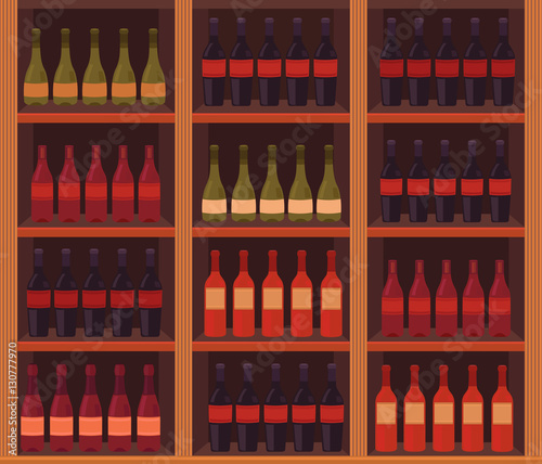Illustration of a wine cellar.
