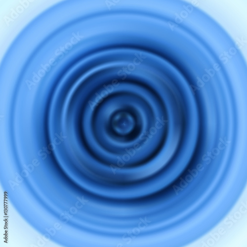 Circular vibration. Sound vibrations. Blue rippled waves