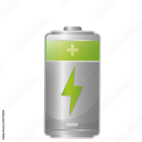 Rechargeable electric battery icon vector illustration graphic design