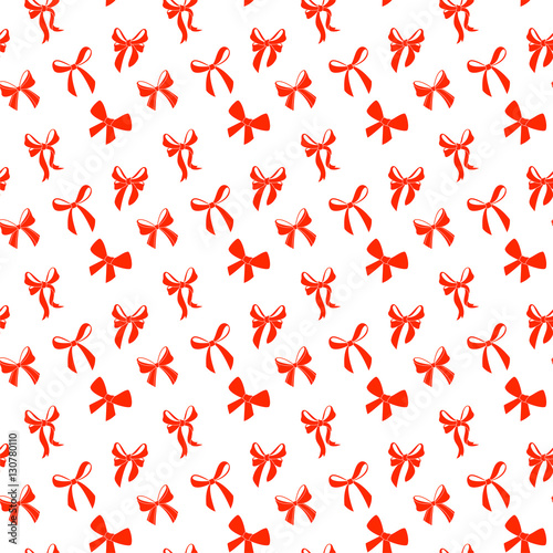 Vector seamless decorative pattern with bows.