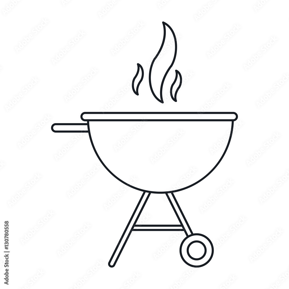 bbq grill party american football outline vector illustration esp 10 bbq grill party american football outline vector illustration esp 10