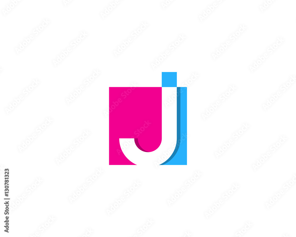 Letter J Square Negative Logo Design Template Element Letter J Square Negative Logo Design Template Element