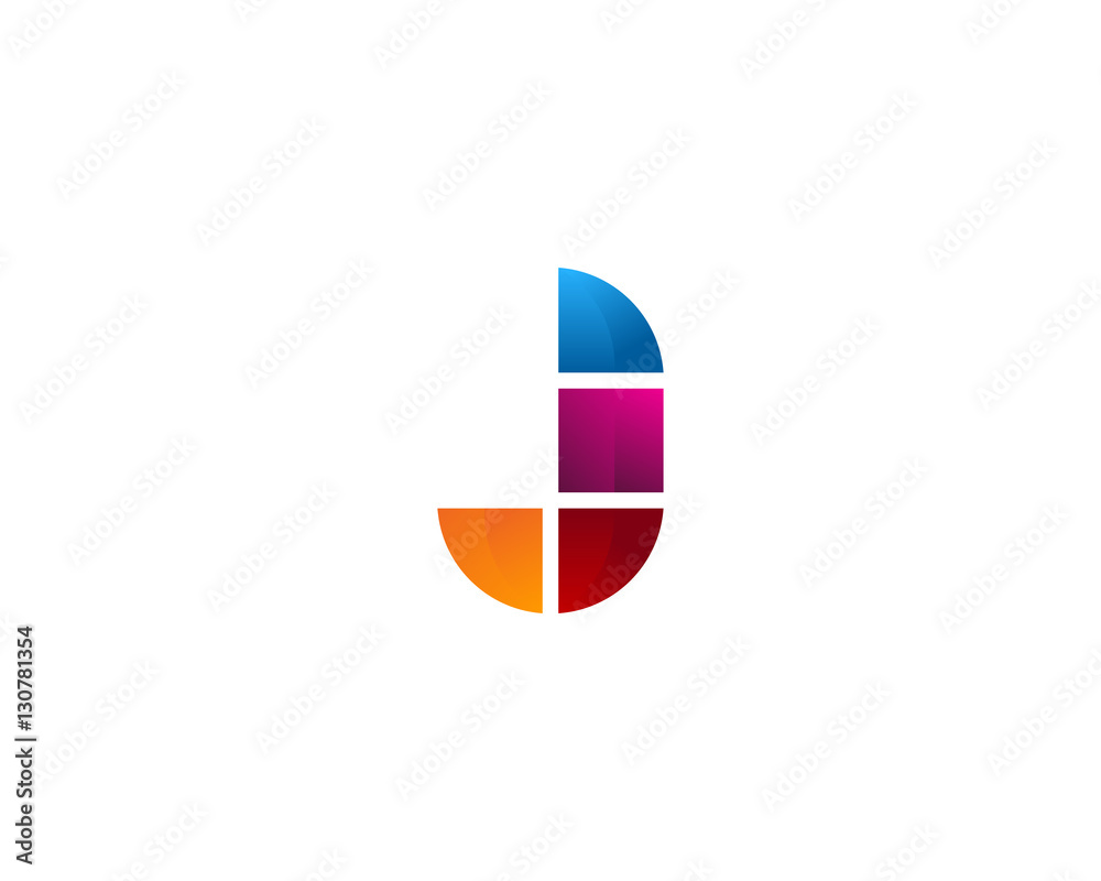 Letter J Shape Logo Design Template Element Letter J Shape Logo Design Template Element