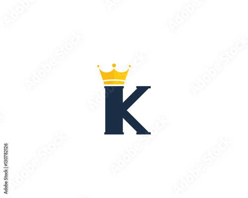 Letter K King Crown Logo Design Element