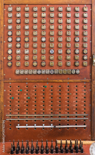 Vintage telephone switchboard