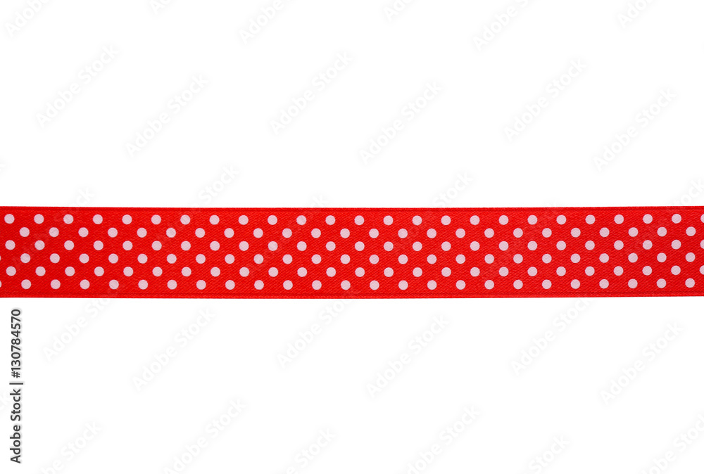 Red ribbon on white background Red ribbon on white background