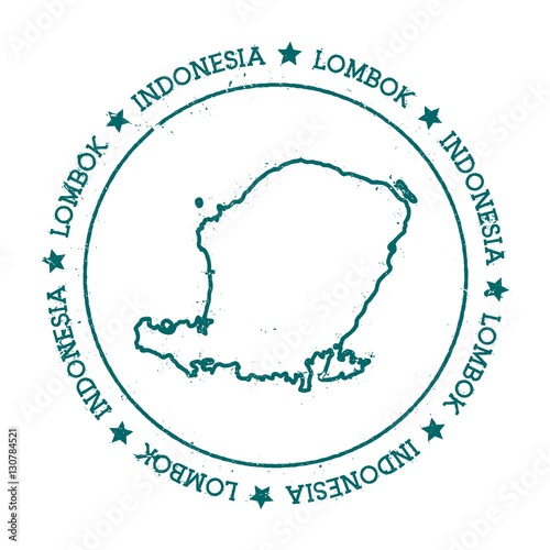 Canvas Print Lombok vector map
