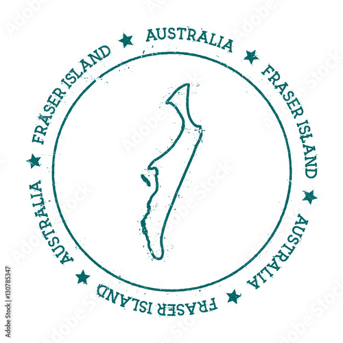 Obraz na plátne Fraser Island vector map