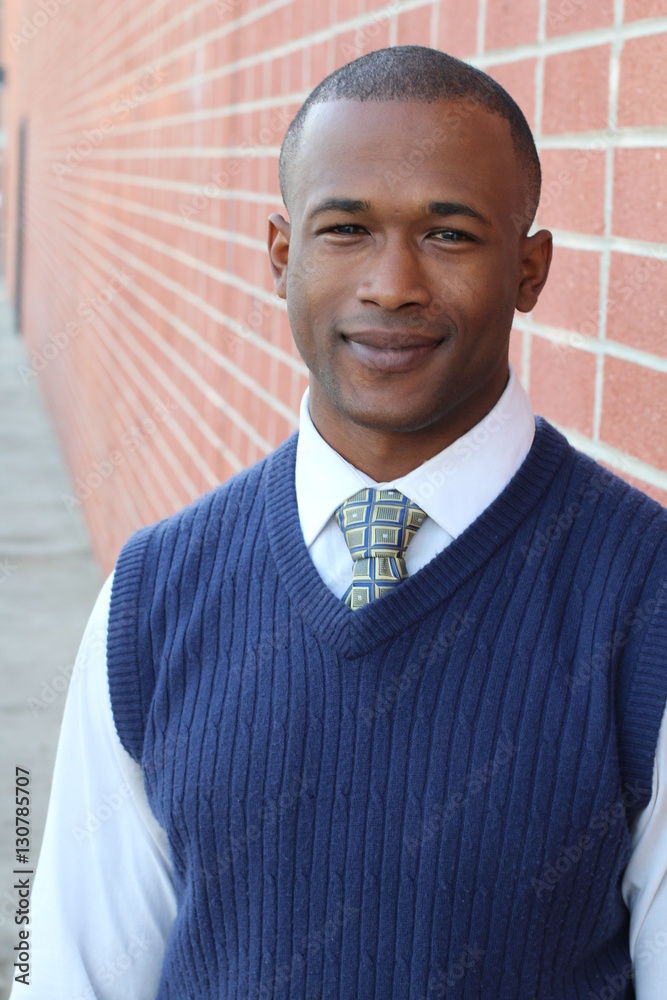 Close up portrait of male african american corporate worker Close up portrait of male african american corporate worker