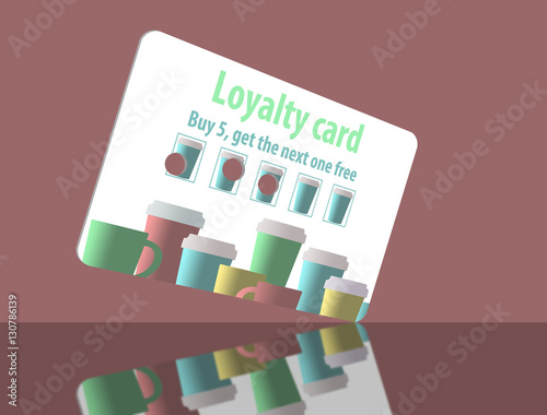 Loyalty card from acoffee shop  photo