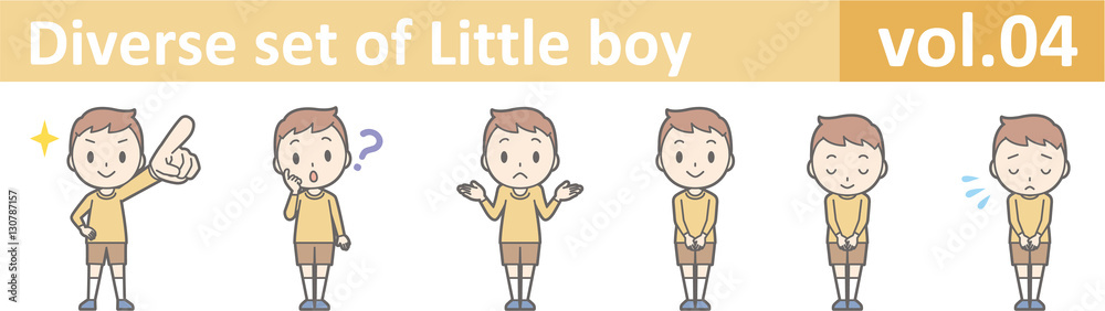 Diverse set of little boy , EPS10 vector format vol.04 Diverse set of little boy , EPS10 vector format vol.04
