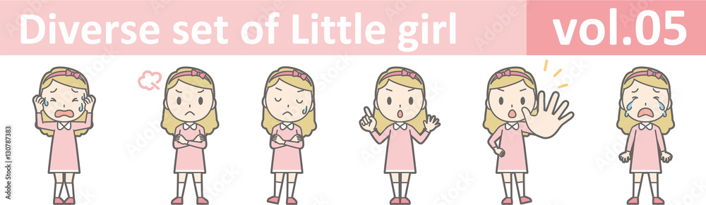 Diverse set of little girl , EPS10 vector format vol.05 Diverse set of little girl , EPS10 vector format vol.05